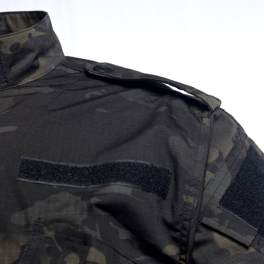 サバゲー 装備 上下セット マルチカムブラック BDU 迷彩服