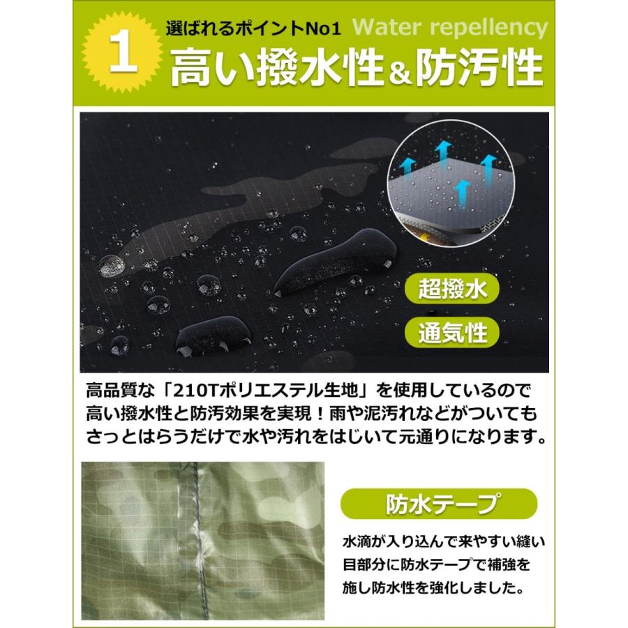 迷彩柄 レインポンチョ レインウェア メンズ 雨具 カッパ |  | 02