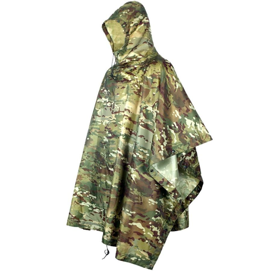 迷彩柄 レインポンチョ レインウェア メンズ 雨具 カッパ |  | 09