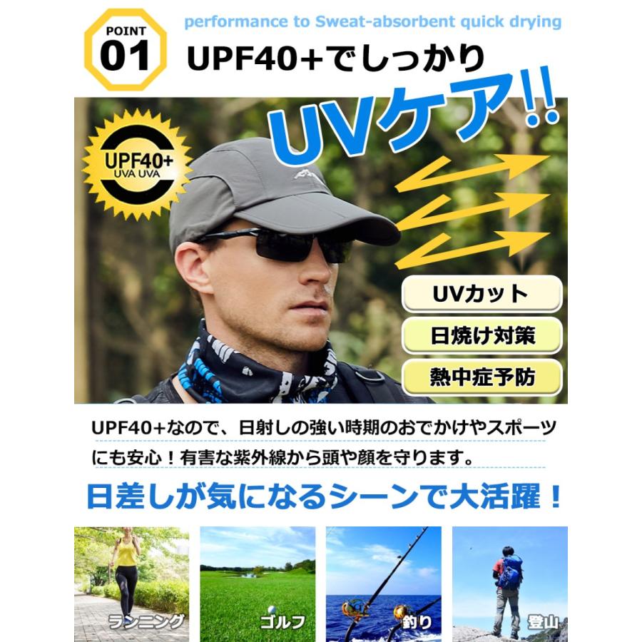 帽子 キャップ 撥水 メンズ 折り畳み ランニング ゴルフ 軽量 UV対策 日よけ |  | 02