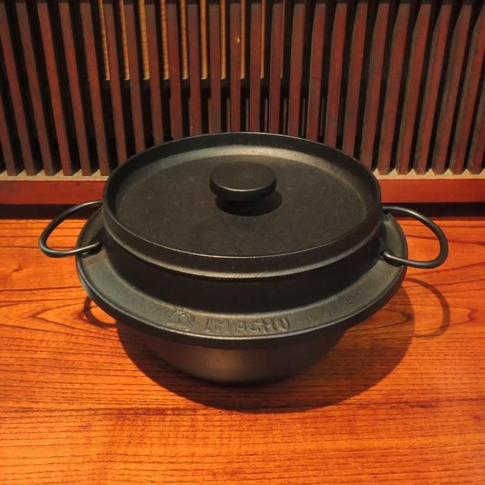 岩鋳 - 南部地方鐵器 ごはん鍋 3合炊 IH(100V・200V)相応う 鍋、グリル-料理別鍋-調理器具