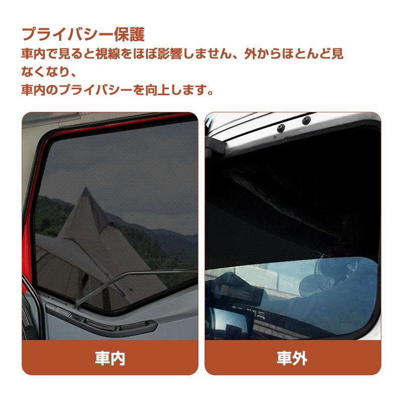 HINO日野　メッシュカーテン メッシュカーテン ネット トラック用 虫除け 遮光用 車中泊 日よけ 眩しさ対策 R&L左右セット 断熱効果抜群｜gunkou｜06