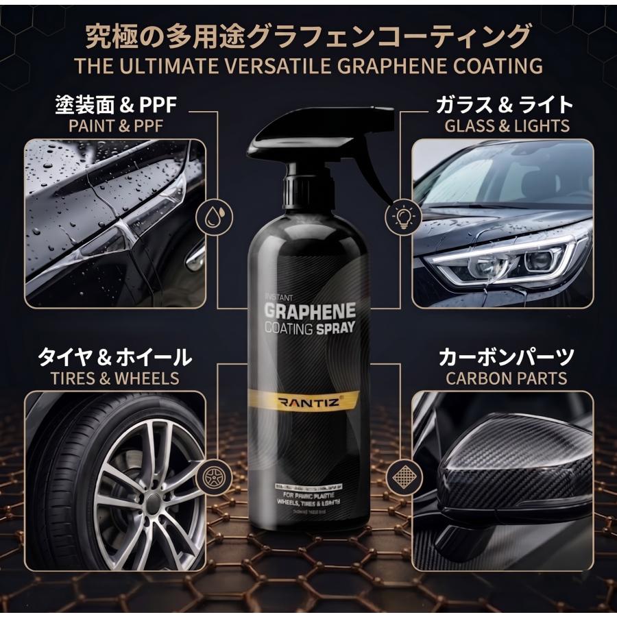 車 コーティング剤 グラフェンコーティング スプレー RANTIZ 500ml