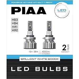 PIAA ヘッドライト/フォグライト用 LED 6000K BRILLIANT WHITE 12V 28W