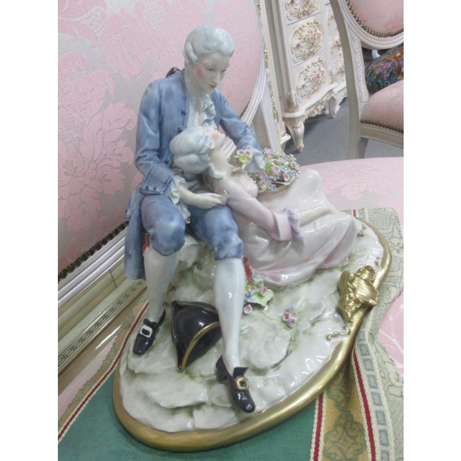 貴婦人と貴公子　陶器製　置物 貴婦人と貴公子 陶器製 置物 【公式通販】