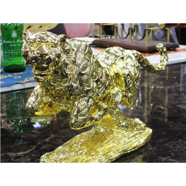 金属製豹オブジェ 約50cm 【公式通販】