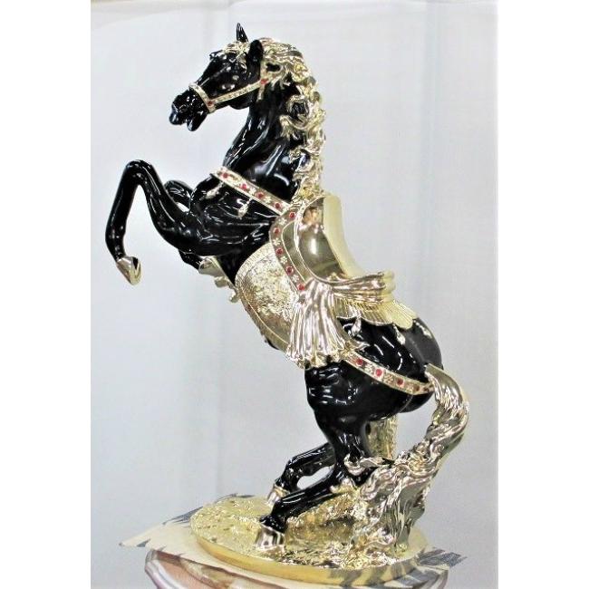 送料無料 跳ね馬 オブジェ ゴールド×ブラック Mサイズ : 群商 - 通販
