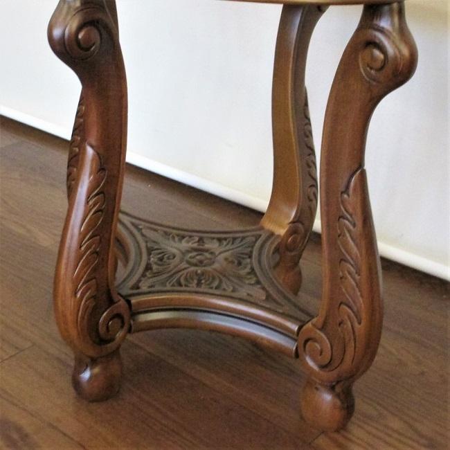 送料無料 ガリンベルティ社 サイドテーブル 花台 ブラウン : 群商