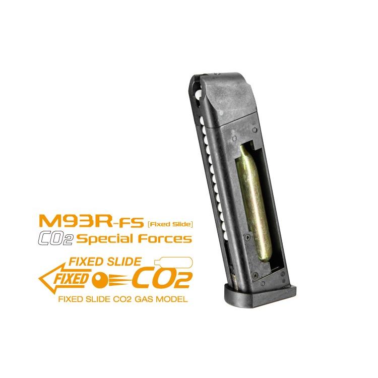 マルゼン M93R-FS CO2 固定スライドガスガン スペシャルフォース : GUN