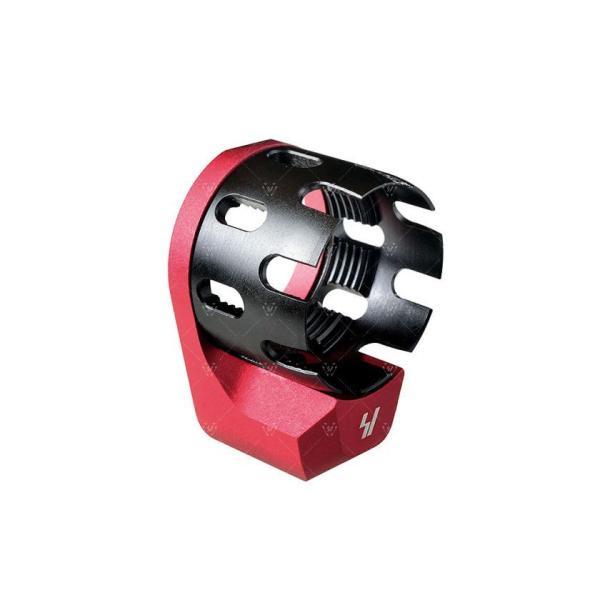 AR Enhanced Castle Nut & Extended End Plate - Red