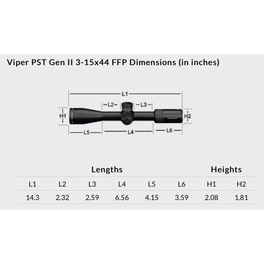 実物】Vortex Viper PST Gen II 3-15X44 FFP EBR-2C (MRAD