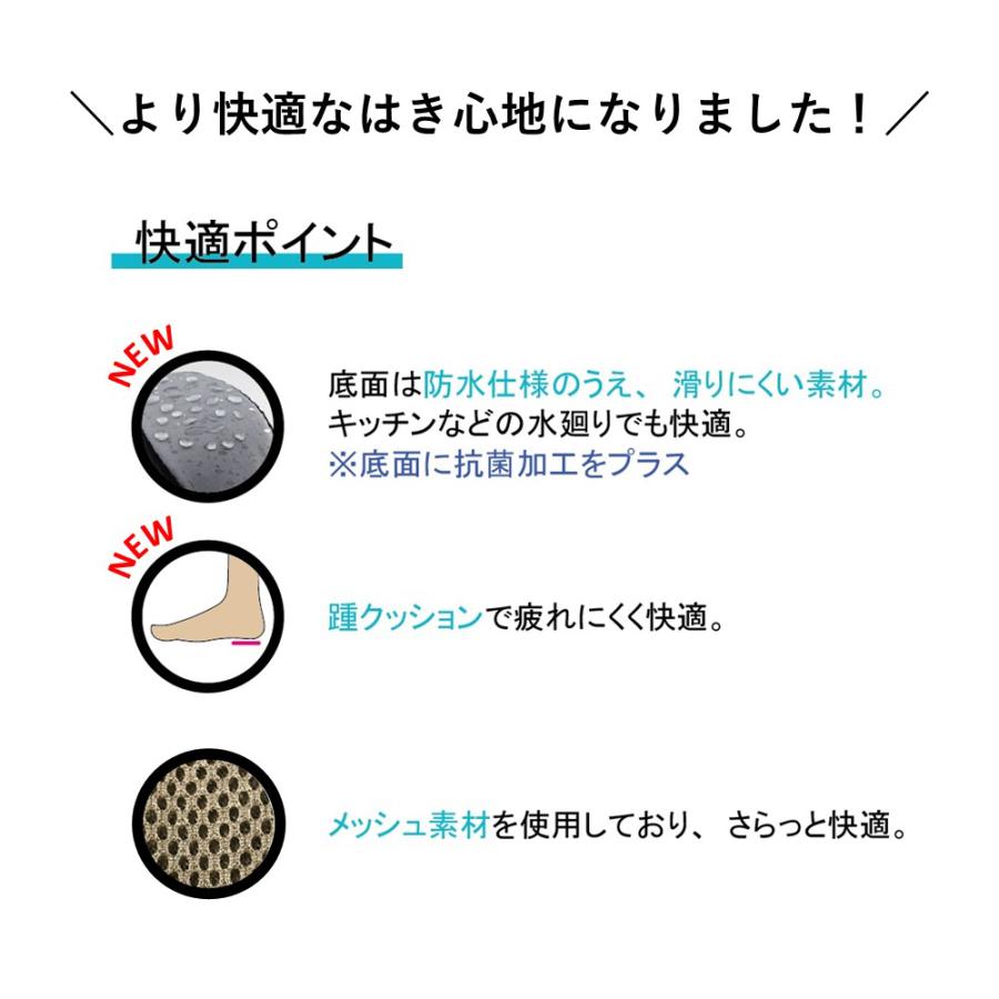 グンゼ GUNZE ウチコレ スリッパ メンズ ルームシューズ おうちスリッポン 軽い 洗える 持ち運び ADT005 25-27｜gunze｜18