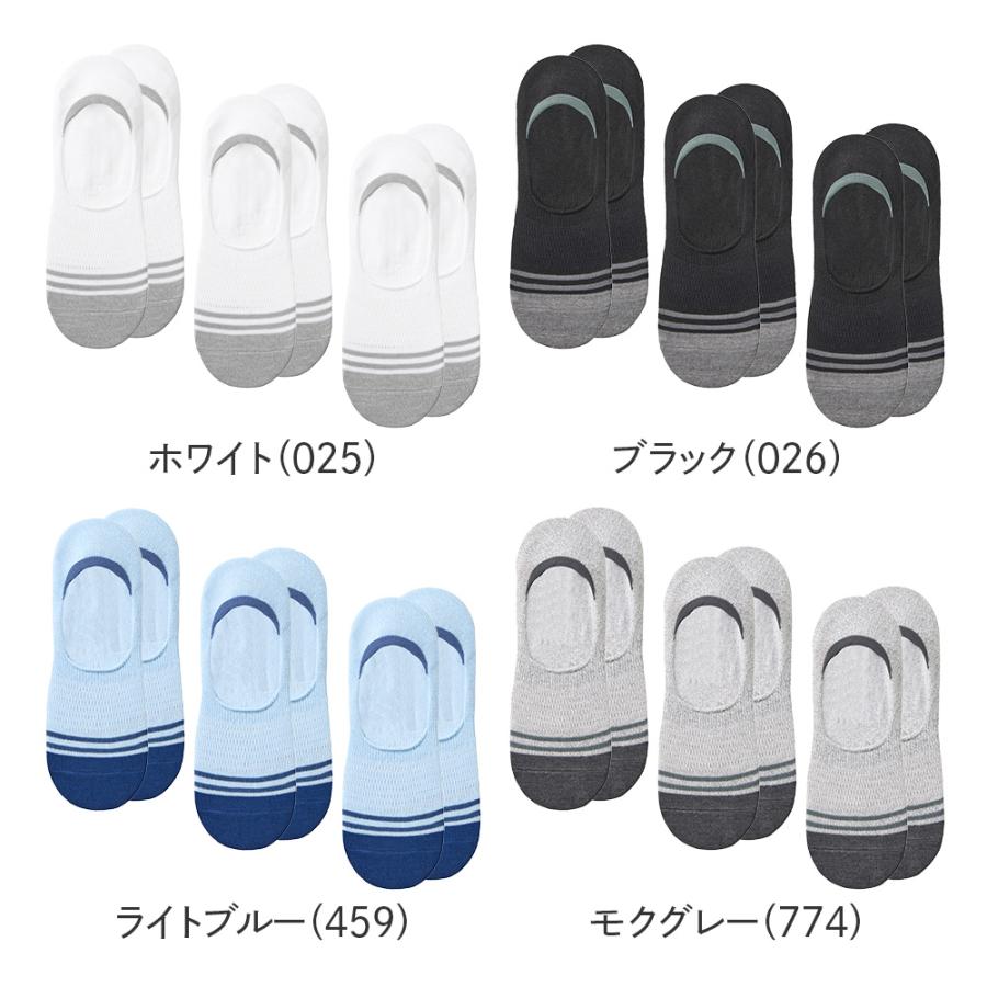 GUNZE（グンゼ） アセドロン フットカバー 靴下 メンズ 3足セット 25