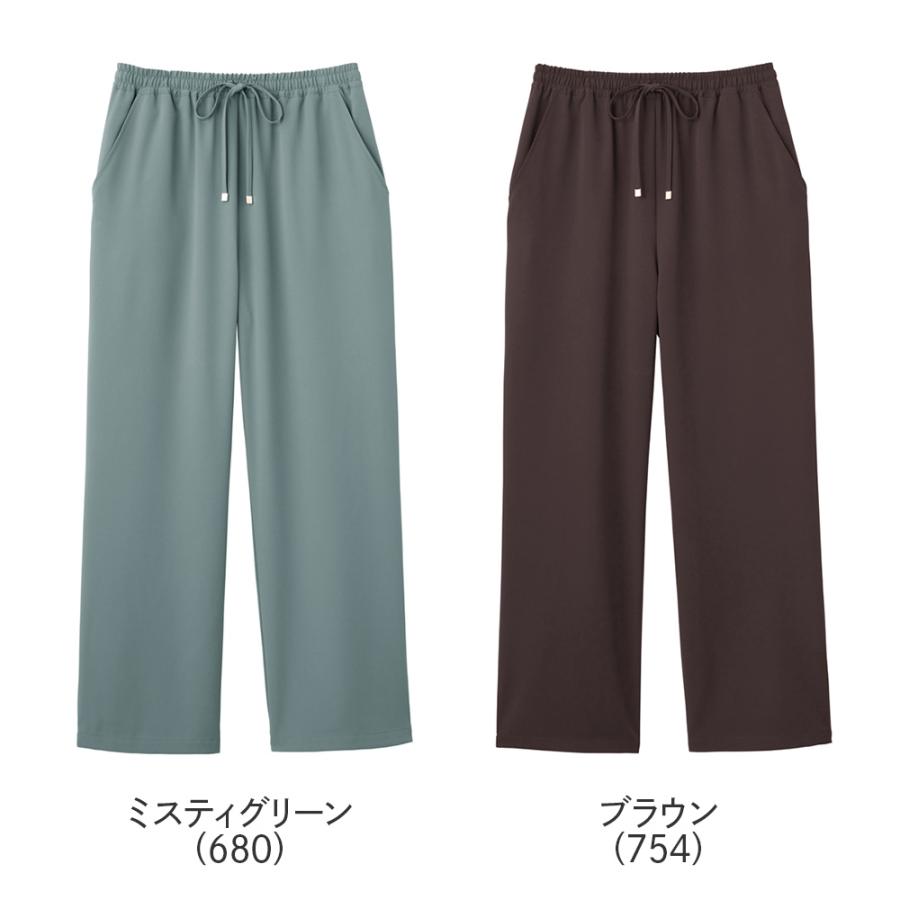 グンゼ GUNZE ワイドパンツ レディース 春夏 UVカット加工 シワになりにくい ウエスト紐 ポケットあり 落ち感 ゆれ感 M〜L ALV506｜gunze｜04