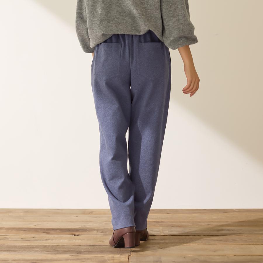 GUNZE（グンゼ） ジョガーパンツ レディース 綿混 ツイード調 ロング丈