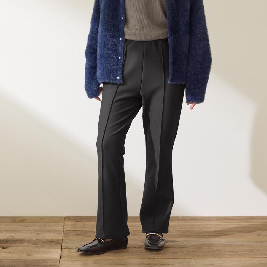 GUNZE グンゼ フレアパンツ レディース 裏起毛 フリース 綿混 GUNZE グンゼ フレアパンツ レディース 裏起毛 フリース 綿混