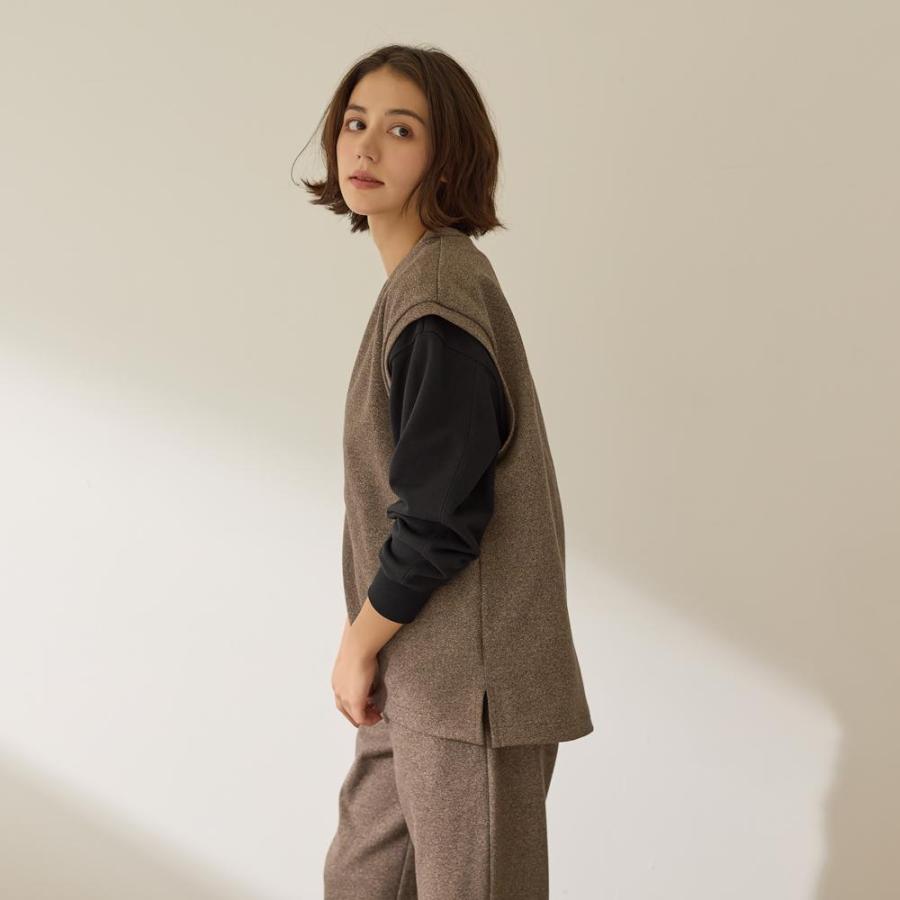 GUNZE（グンゼ） ベスト レディース 綿混 ツイード調 秋 冬 おしゃれ