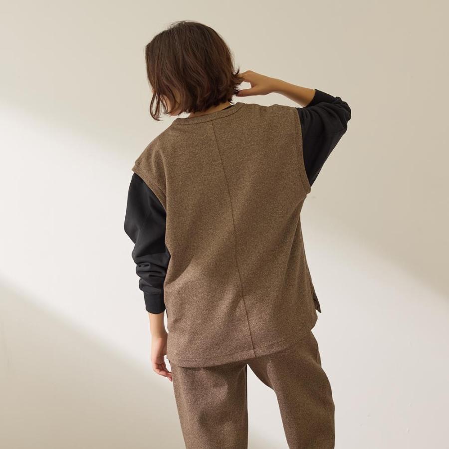 GUNZE（グンゼ） ベスト レディース 綿混 ツイード調 秋 冬 おしゃれ