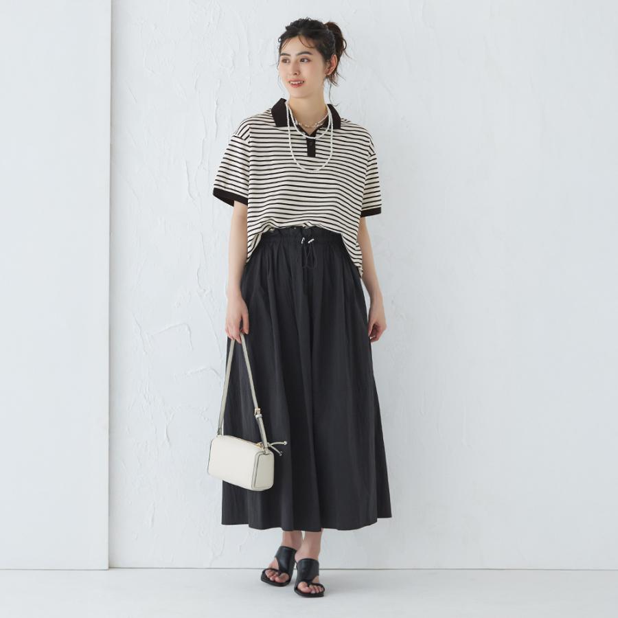 GUNZE（グンゼ） ボーダー ポロシャツ レディース 綿混 アドバンス