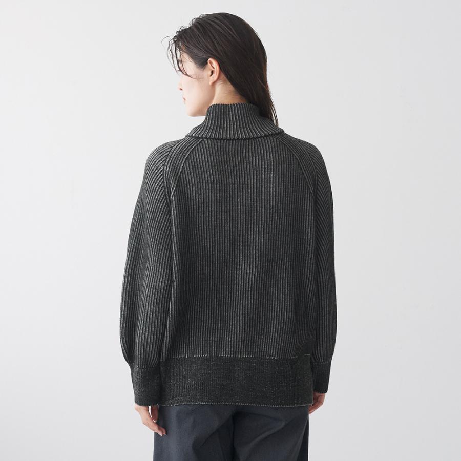 GUNZE（グンゼ） リブ編みニット ブルゾン 秋 冬 レディース ゆったり