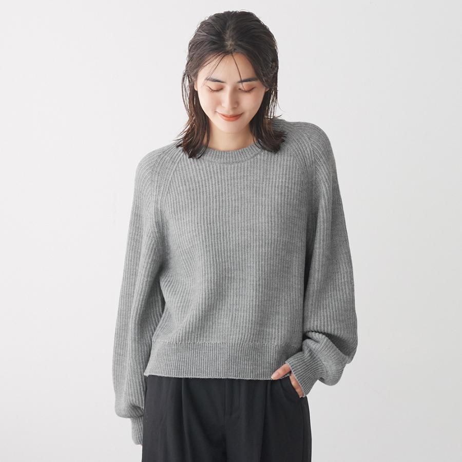 GUNZE（グンゼ） リブ編みニット セーター プルオーバー 秋 冬