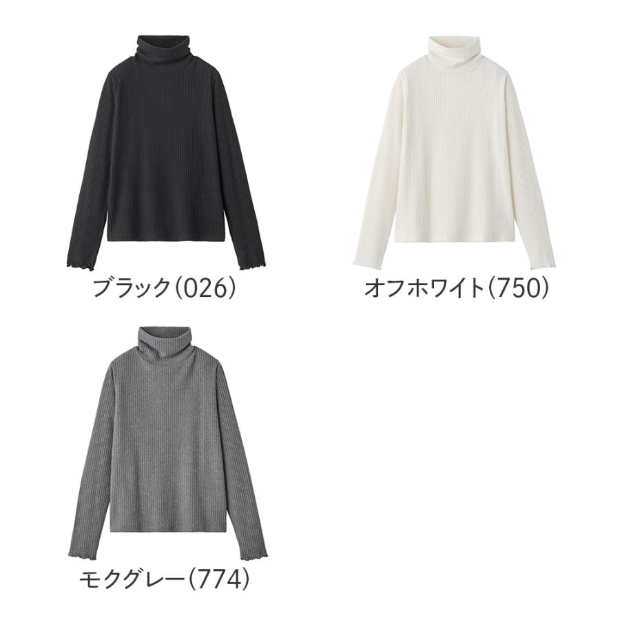 GUNZE（グンゼ） 微起毛 ハイネック カットソー 秋 冬 レディース リブ