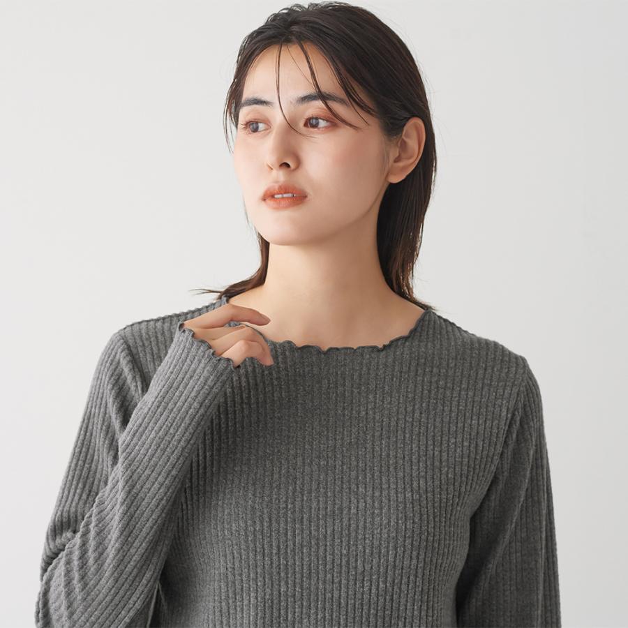 GUNZE（グンゼ） 微起毛 ボートネック カットソー 秋 冬 レディース