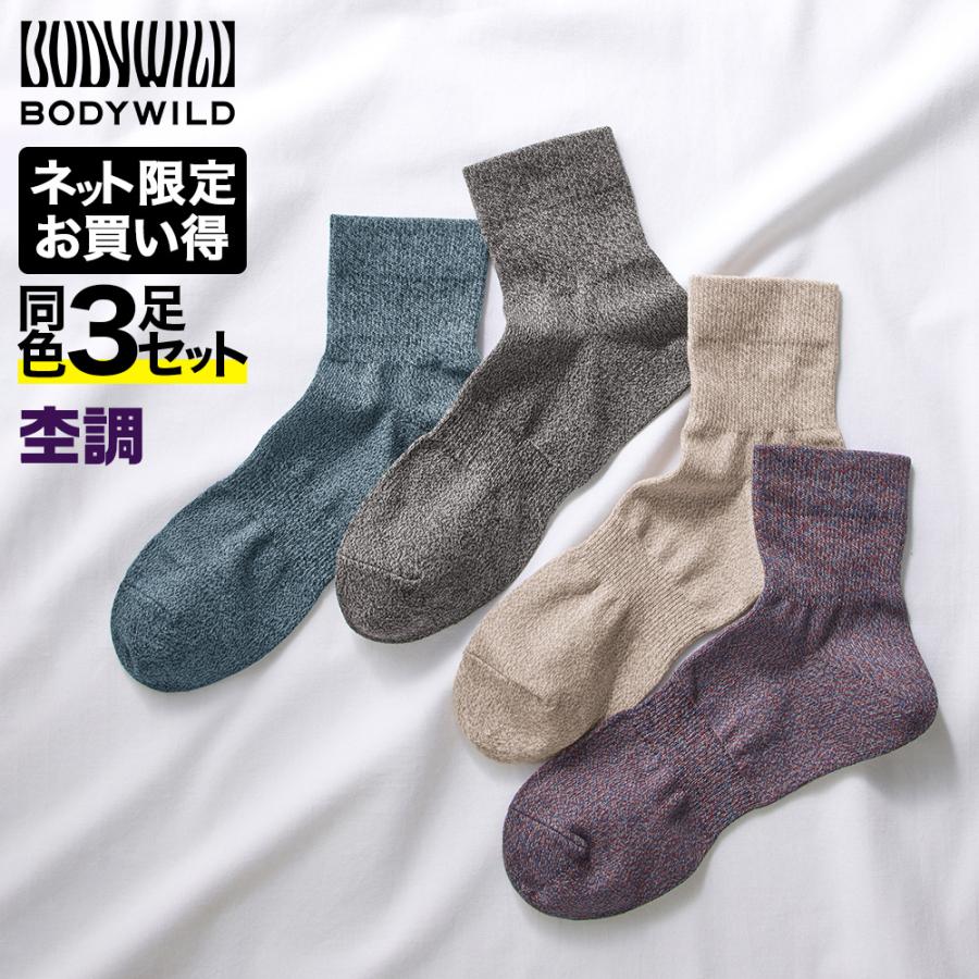 BODY WILD（ボディワイルド） グンゼ メンズ 靴下 ソックス 3足セット