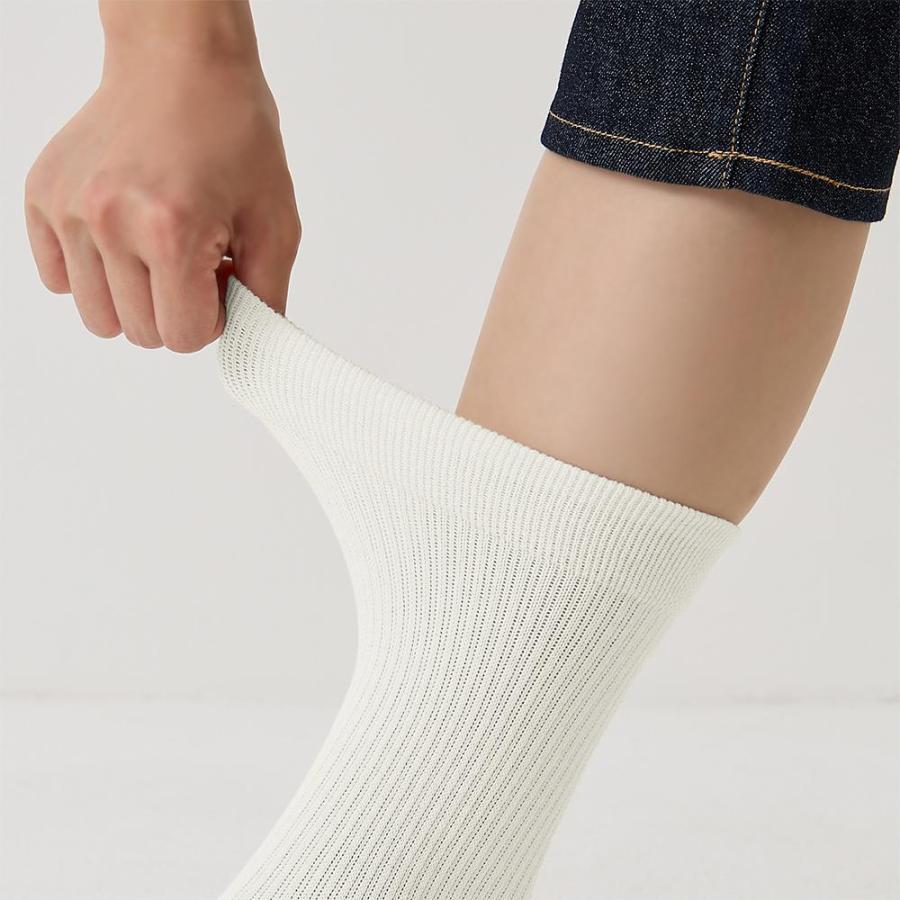 GUNZE（グンゼ） 着圧 ソックス レディース 綿 靴下 リブ柄 アーチ