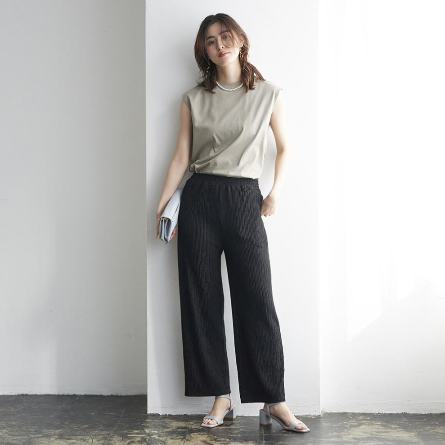 GUNZE（グンゼ） ジャカード ワイドパンツ レディース ストレッチ