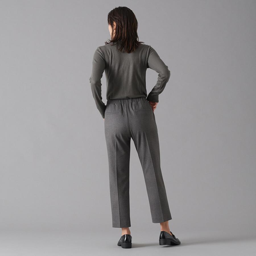 GUNZE（グンゼ） 無地調チェック柄 ストレートパンツ 秋 冬 レディース
