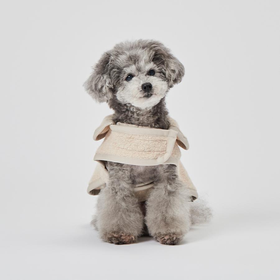 GUNZE グンゼ ドッグウェア 小型犬 ウール混 ボア ケープコート