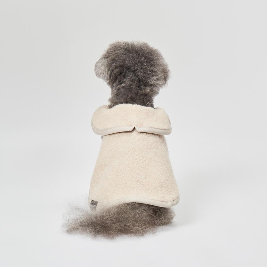 GUNZE グンゼ ドッグウェア 小型犬 ウール混 ボア ケープコート