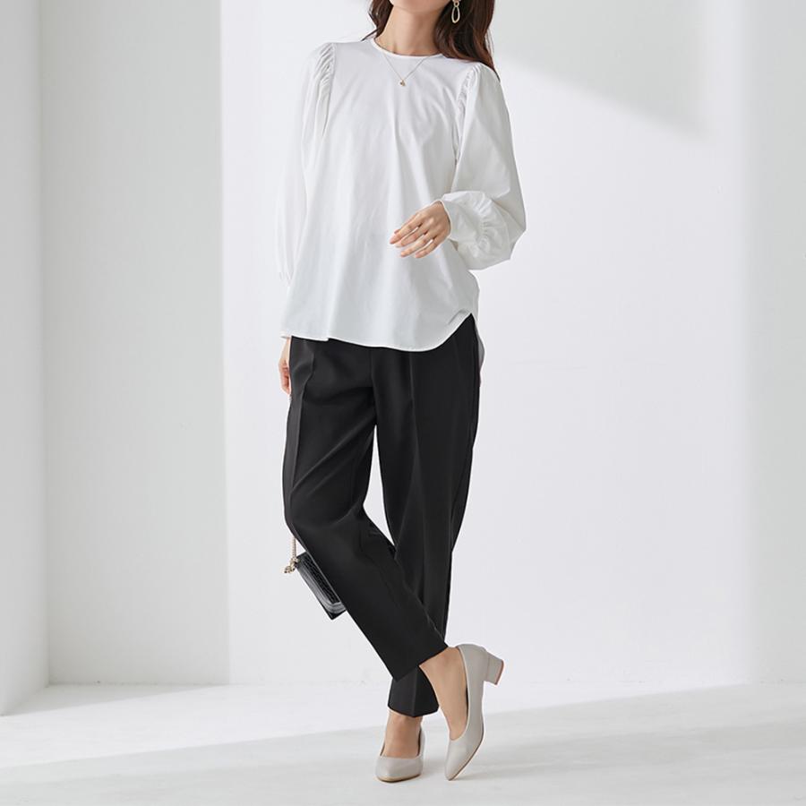 Tuche グンゼ テーパードパンツ レディース きれいめ 黒 スラックス 春