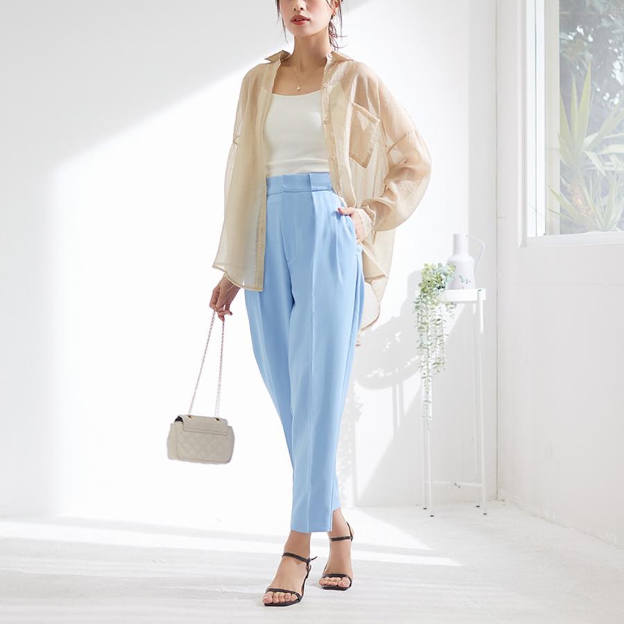 Tuche グンゼ テーパードパンツ レディース きれいめ 黒 スラックス 春