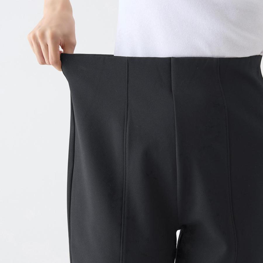 Tuche グンゼ 裏起毛 ワイドパンツ レディース ウエストゴム 秋 冬