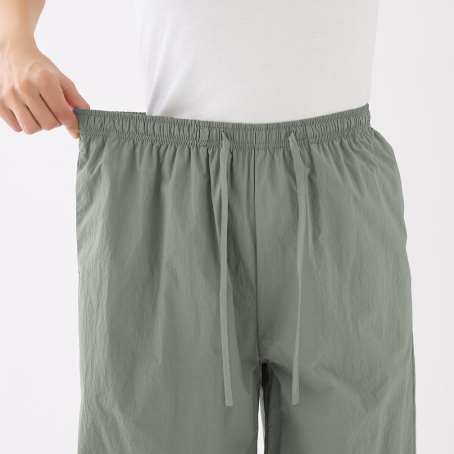 Tuche グンゼ ワイドパンツ レディース ウエストゴム 夏用 きれいめ 冷