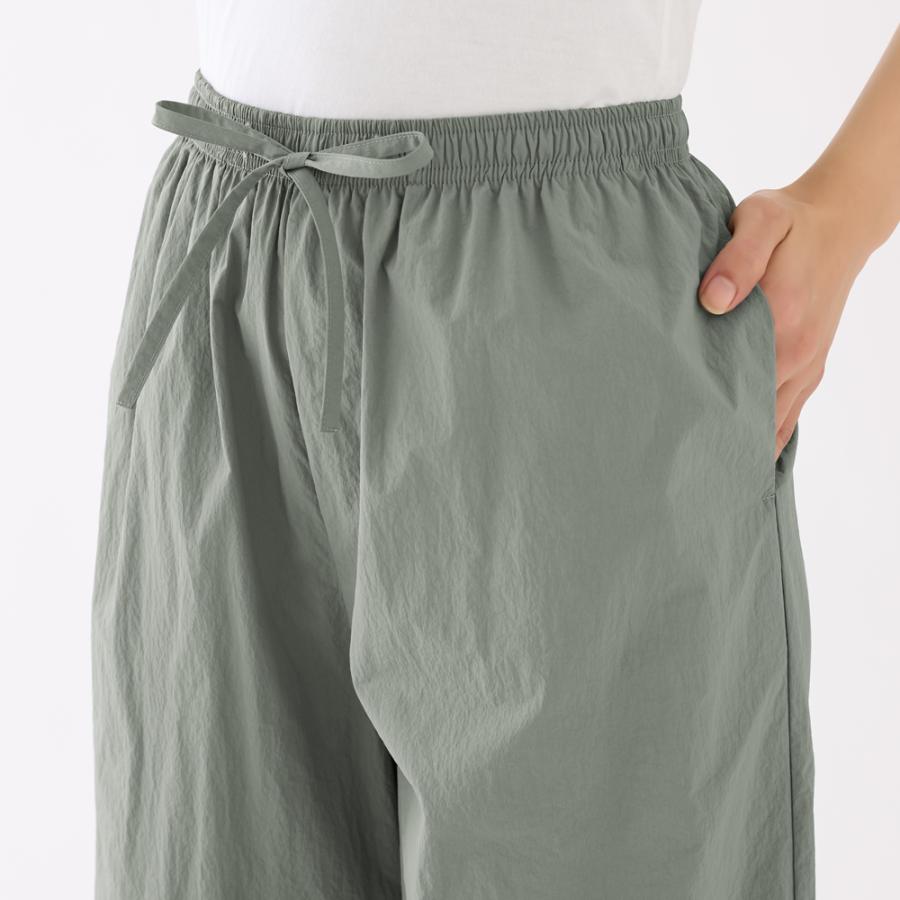 Tuche グンゼ ワイドパンツ レディース ウエストゴム 夏用 きれいめ 冷