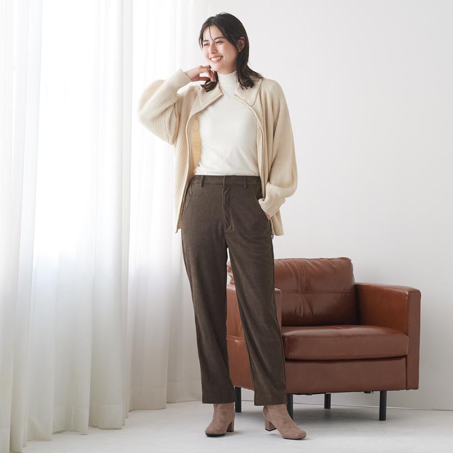 Tuche グンゼ コーデュロイ ストレートパンツ レディース 秋 冬