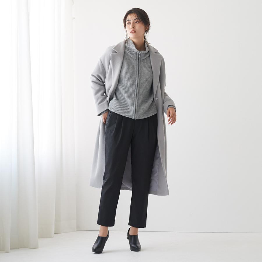 Tuche グンゼ 裏起毛 ストレートパンツ レーヨン 秋 冬 レディース