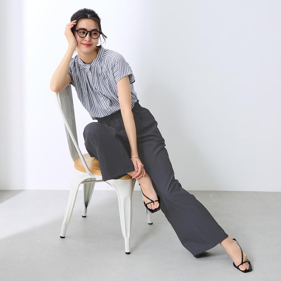Tuche グンゼ パンツ ボトム レディース ワイド 前とじ 前ポケット
