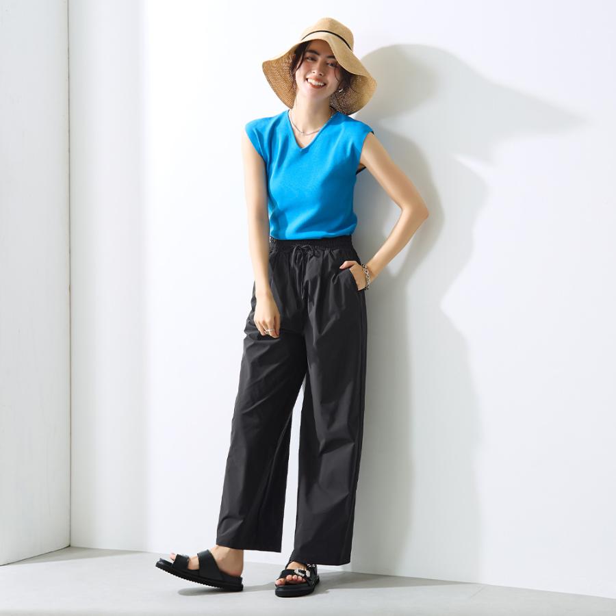 Tuche グンゼ レギパン レディース ワイドパンツ ストレッチ 前とじ