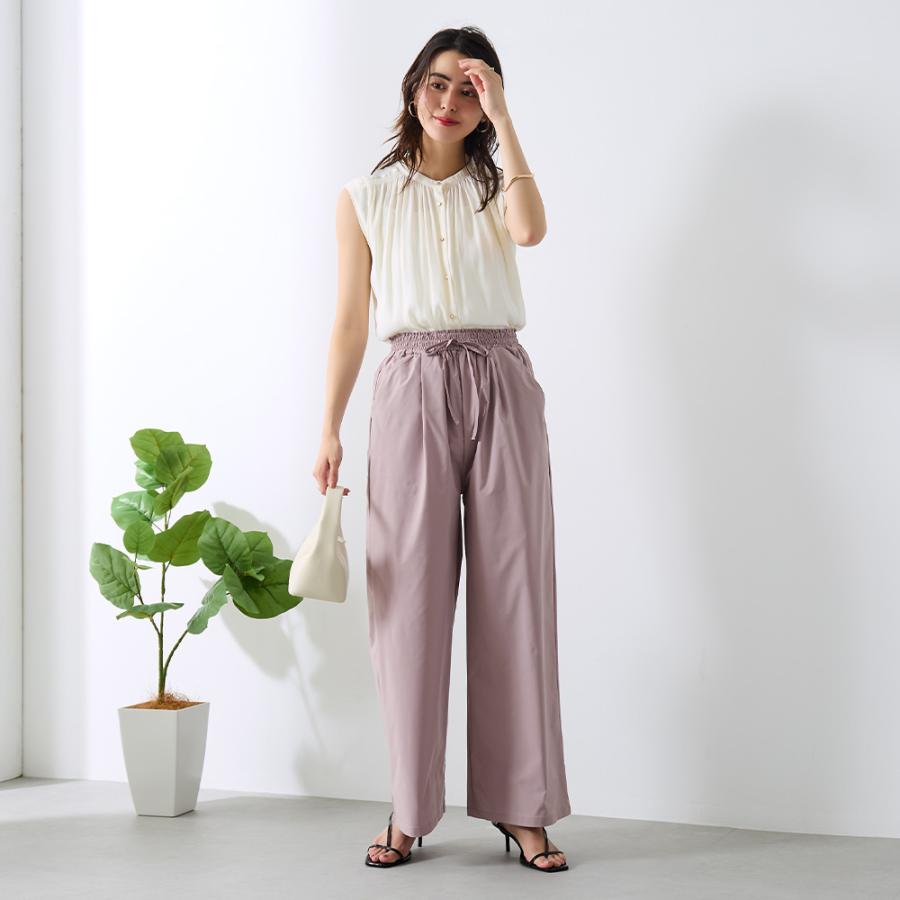 Tuche グンゼ レギパン レディース ワイドパンツ ストレッチ 前とじ