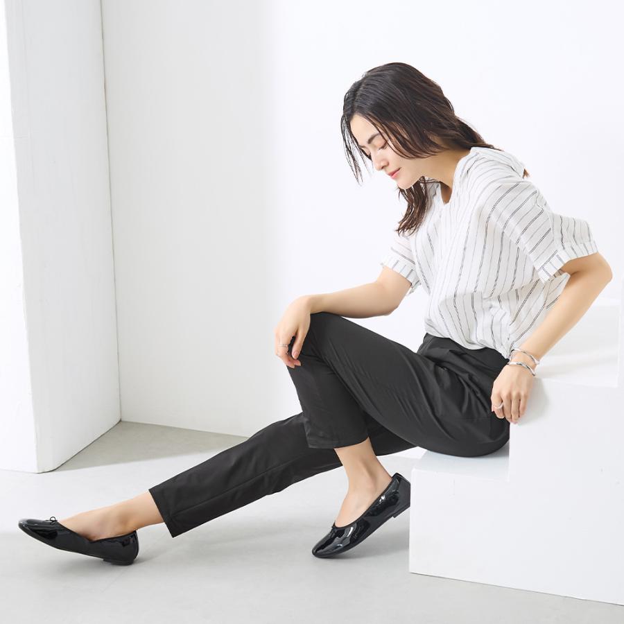 Tuche グンゼ レディース ストレッチパンツ テーパード 前とじ 前