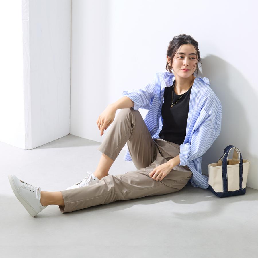 Tuche グンゼ レディース ストレッチパンツ テーパード 前とじ 前