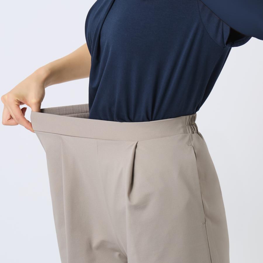 Tuche グンゼ レディース ワイドパンツ ストレッチ 前とじ 前ポケット