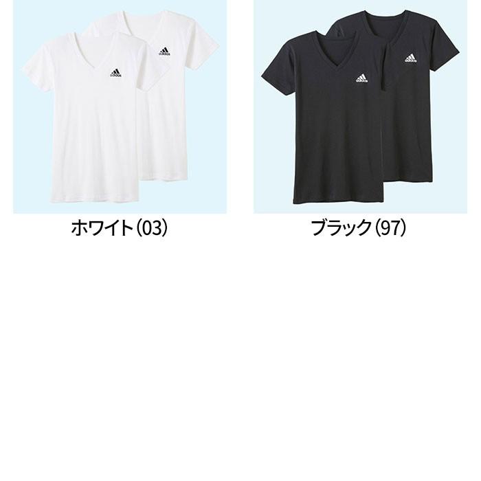 アウトレット アディダス Vネック Ｔシャツ 男の子 ボーイズ 子供 V首 ドライ 速乾 綿混 抗菌 adidas グンゼ｜gunze｜02