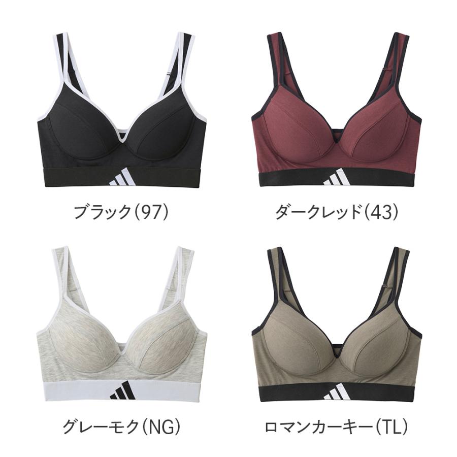 adidas（アディダス） グンゼ ブラジャー ノンワイヤー 綿混 吸汗速乾