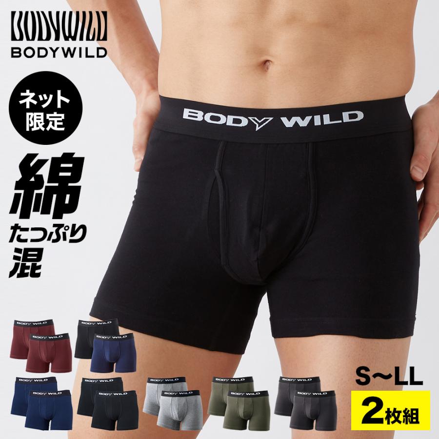 GUNZE グンゼ ボディワイルド ボクサーパンツ メンズ 前開き 2枚 GUNZE グンゼ ボディワイルド ボクサーパンツ メンズ 前開き 2枚