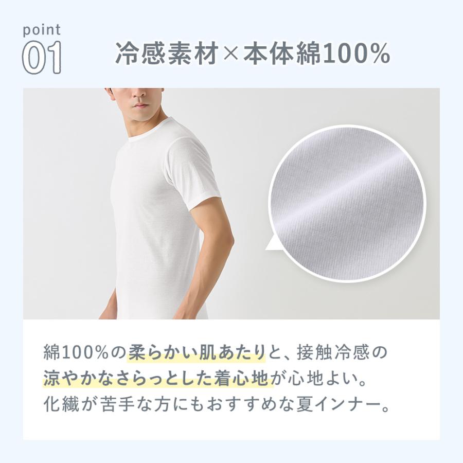GUNZE（グンゼ） Tシャツ メンズ 日本製 綿100% クルーネック 春夏